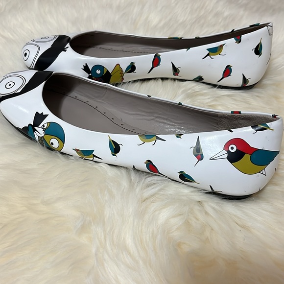 Marc by Marc Jacobs White Cartoon Girl Flats - Picture 5 of 7